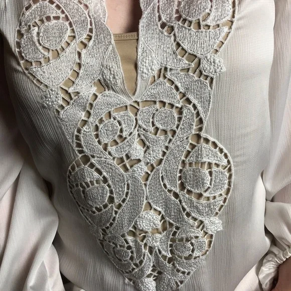 BCBG Maxazria, tie waisted blouse - Picture 6 of 11